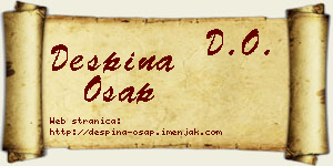 Despina Ošap vizit kartica